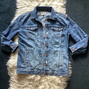 Madewell oversized jean jacket XS distressed denim jacket